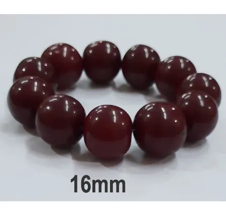 10 Pcs Pack Size about 16mm,Round, Resin Beads, Maroon Color,