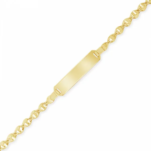 10K Yellow Gold Baby & Toddler Fancy ID Bracelet