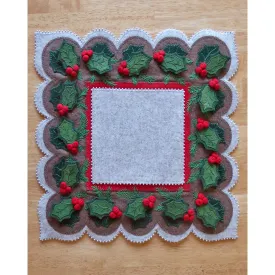 A Very Holly Time Table Mat DBM-048e - Downloadable Pattern