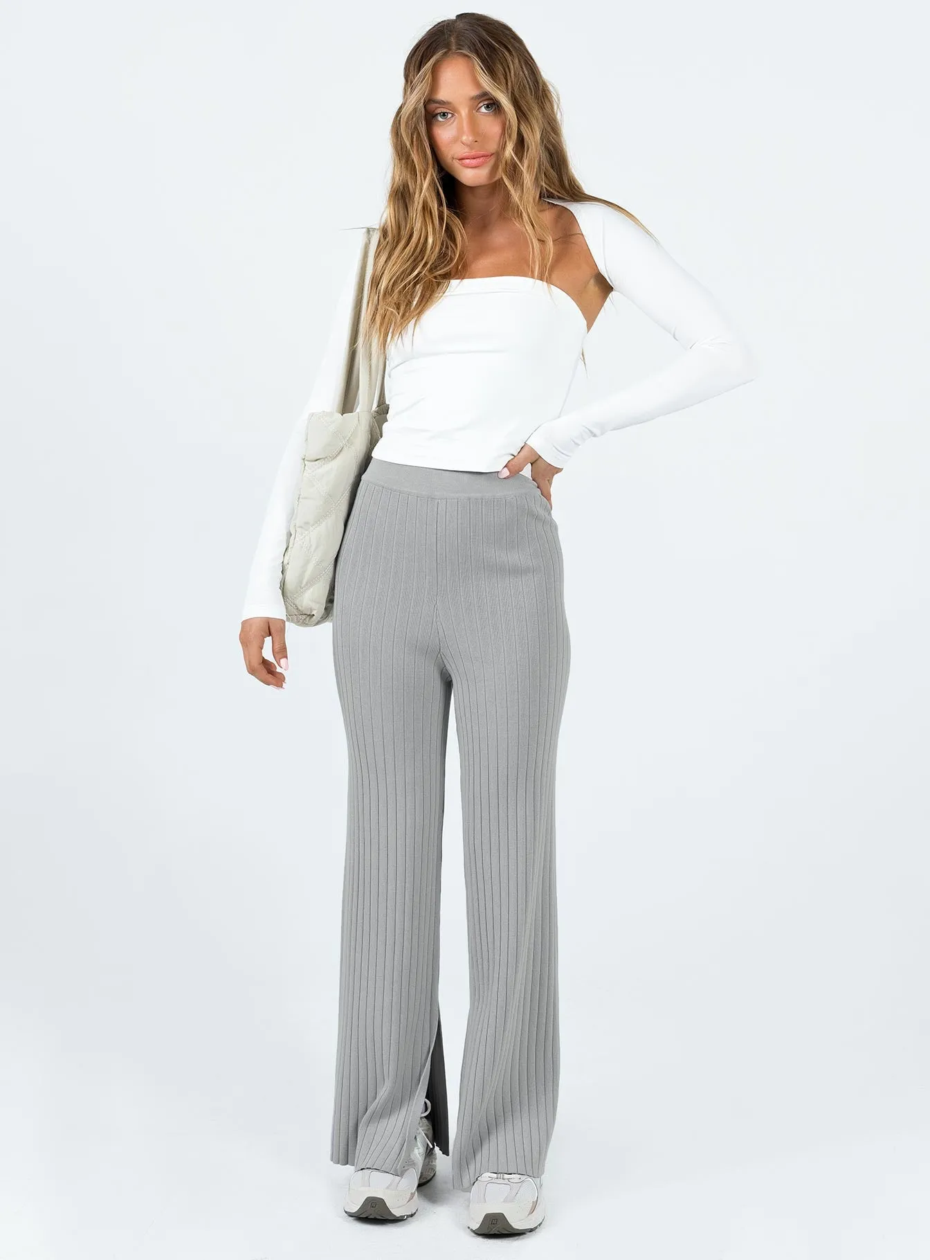 Allen Ribbed Pants Grey