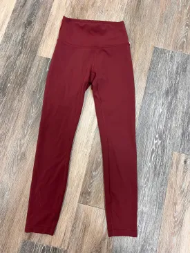 Athletic Leggings By Lululemon In Maroon, Size: 4