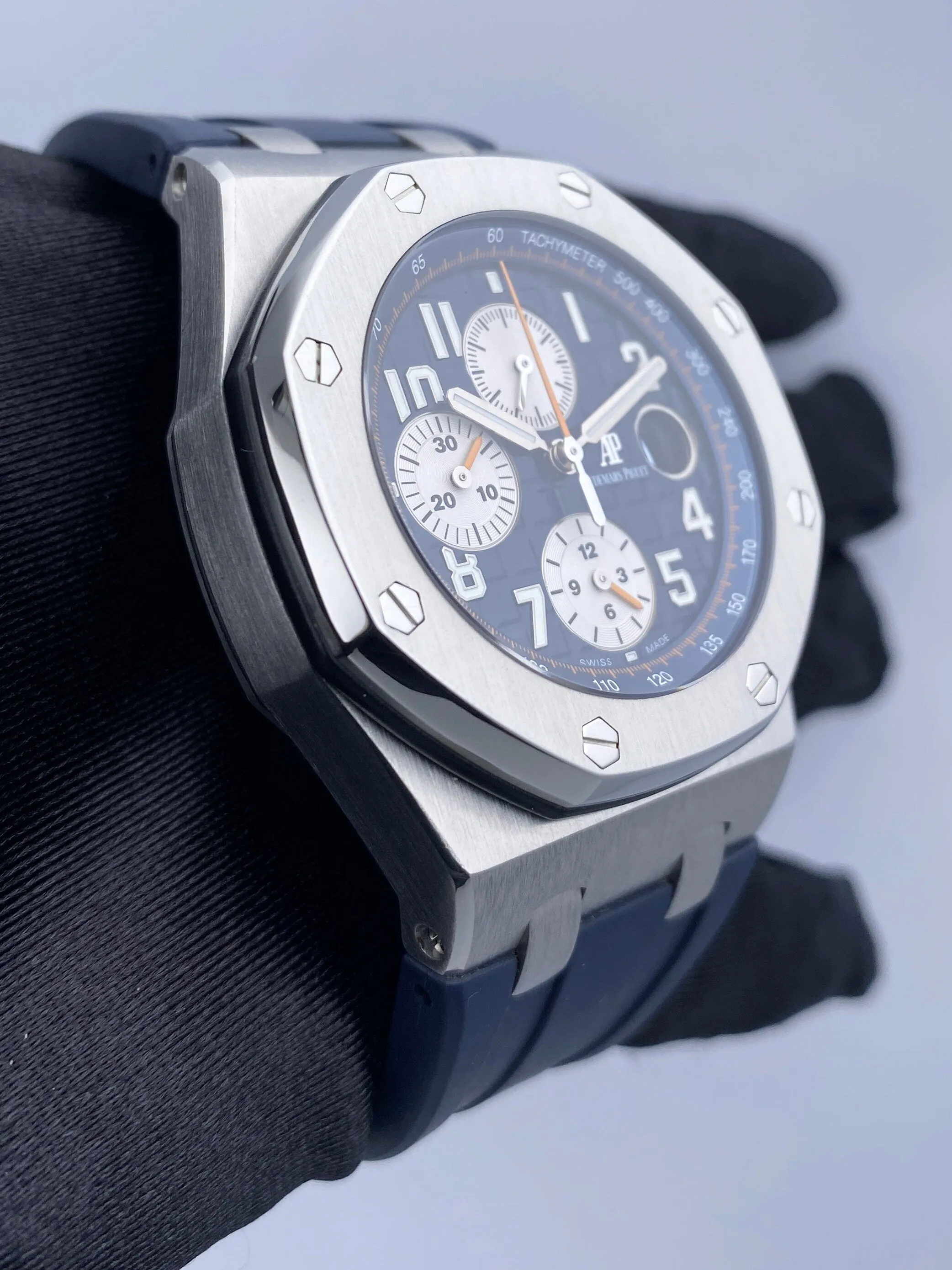 Audemars Piguet Royal Oak Offshore 26470ST Blue Dial Mens Watch With Papers