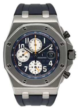 Audemars Piguet Royal Oak Offshore 26470ST Blue Dial Mens Watch With Papers