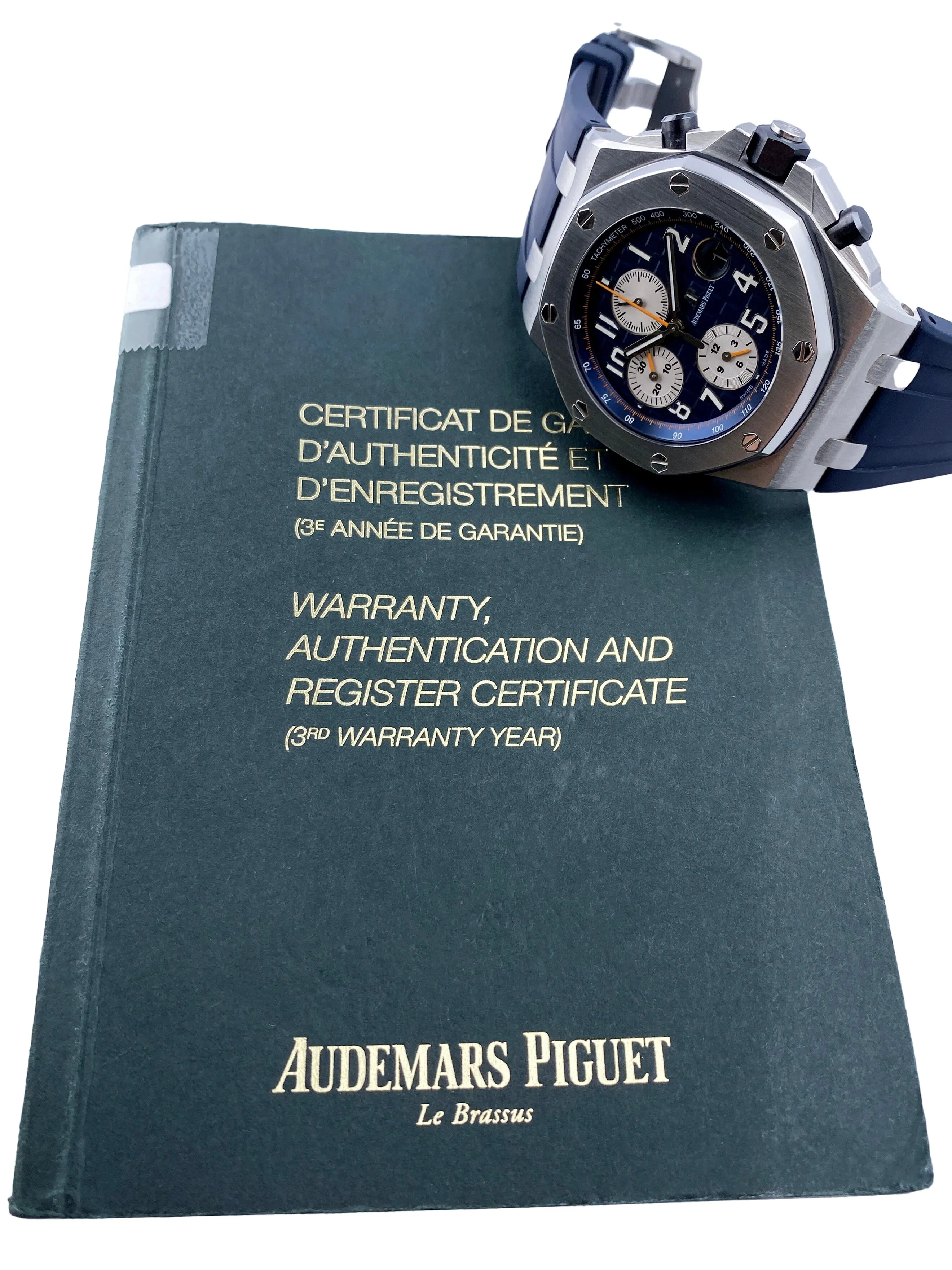 Audemars Piguet Royal Oak Offshore 26470ST Blue Dial Mens Watch With Papers