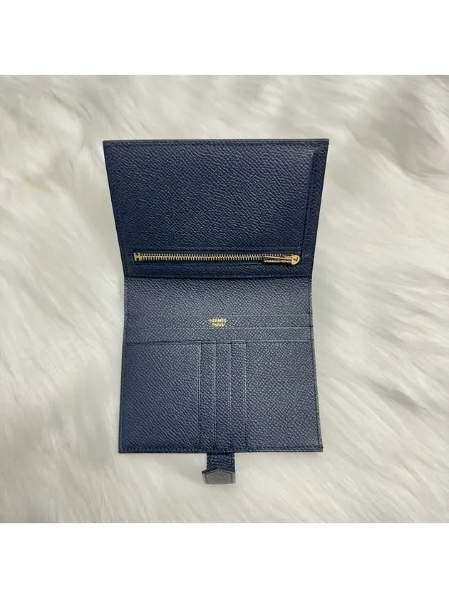 Bean Gold Compact Halfwallet Blue Indigo