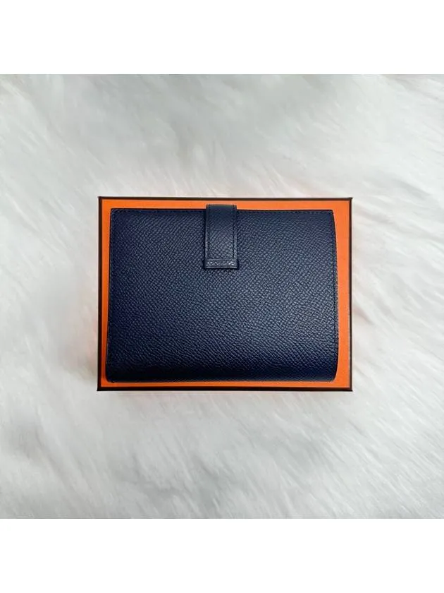 Bean Gold Compact Halfwallet Blue Indigo