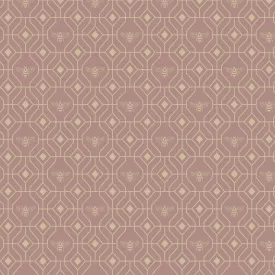 Bee Deco Gold Foil Wallpaper Sample Blush