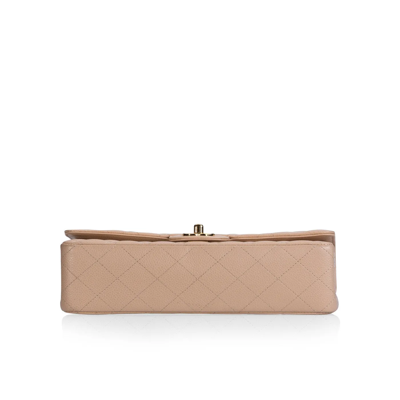 Beige Caviar Classic Flap Bag