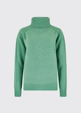 Belleek Chunky Roll Neck Sweater - Crab Apple