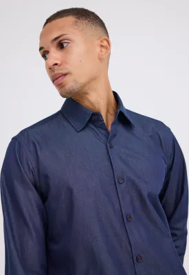 Bentleigh Denim Shirt - Dark Denim Blue