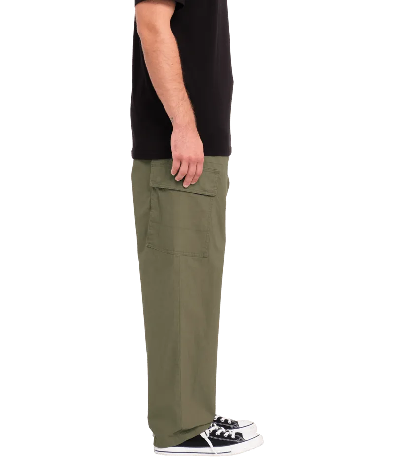 Billow Tapered Cargo Trousers in Wintermoss