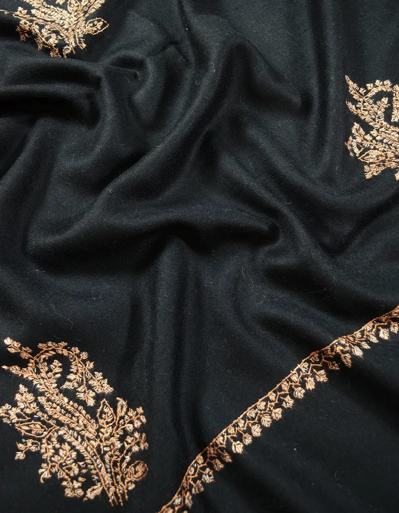 black embroidery pashmina shawl 7950