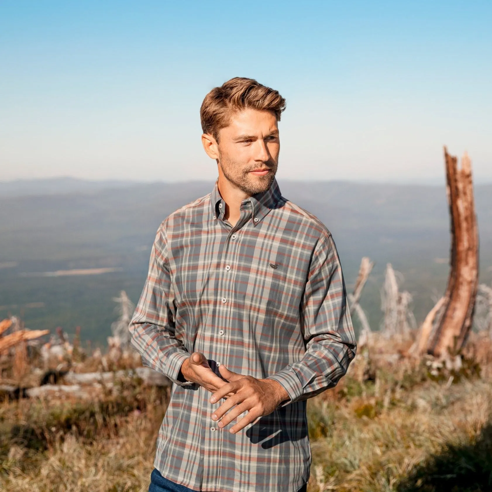 Blanco Plaid Dress Shirt