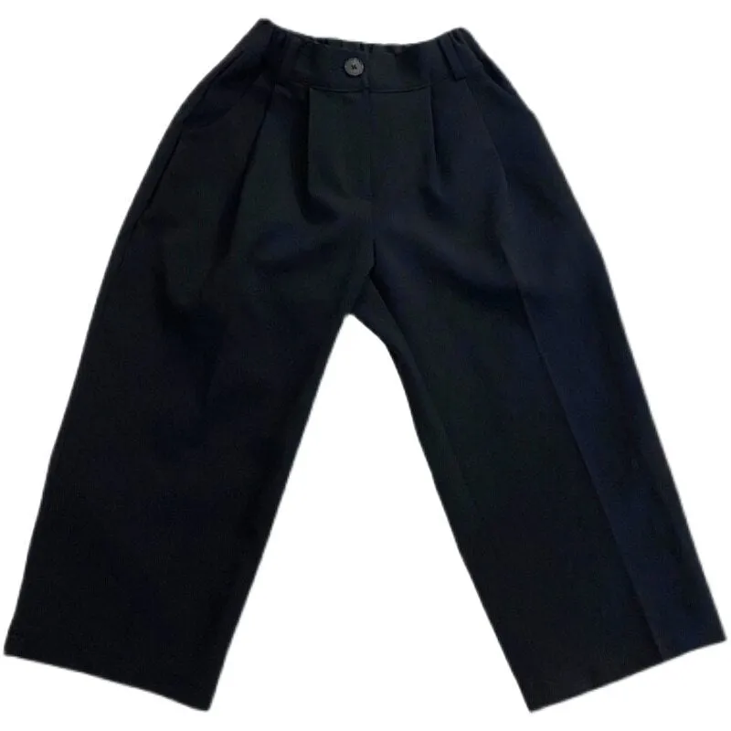 Boys' Classic Black Suit Pants