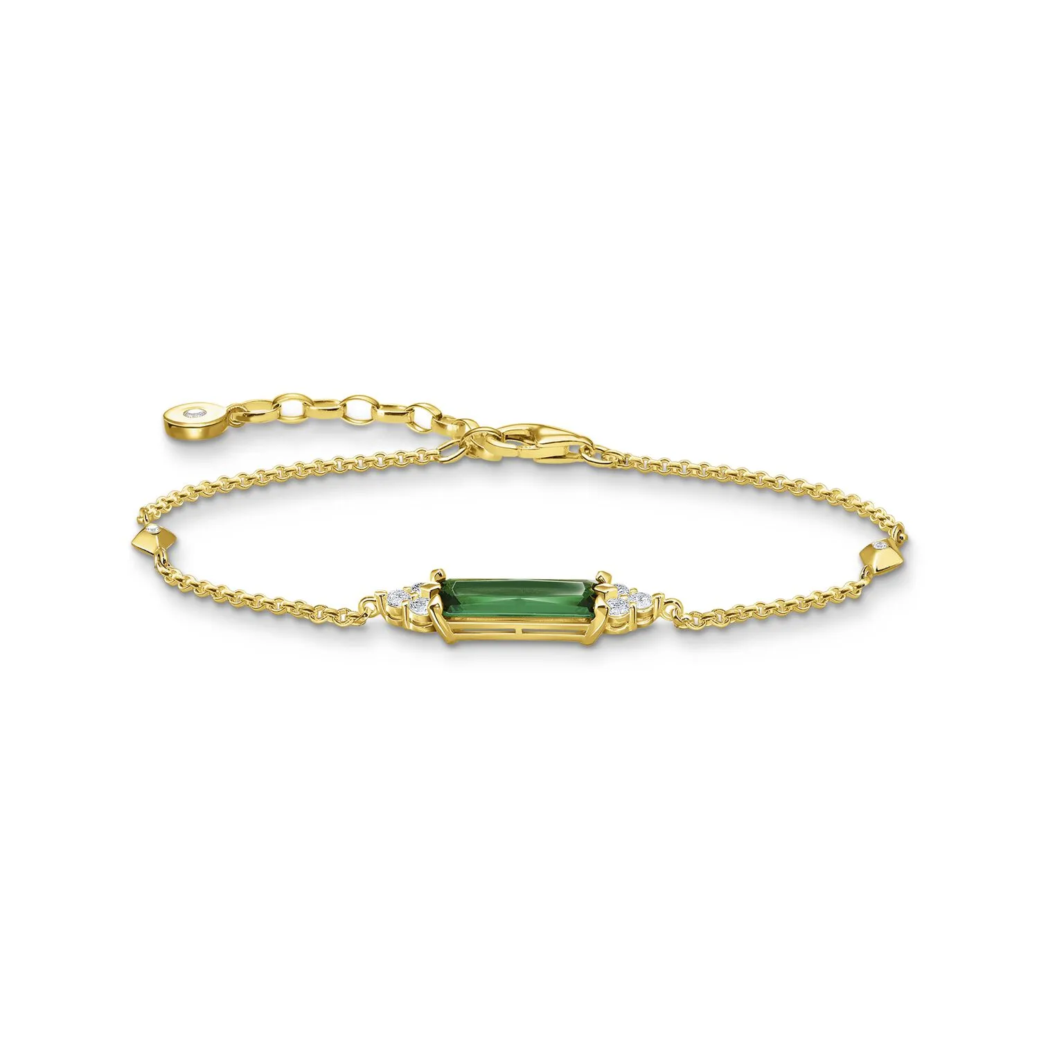 Bracelet Green Stone Gold