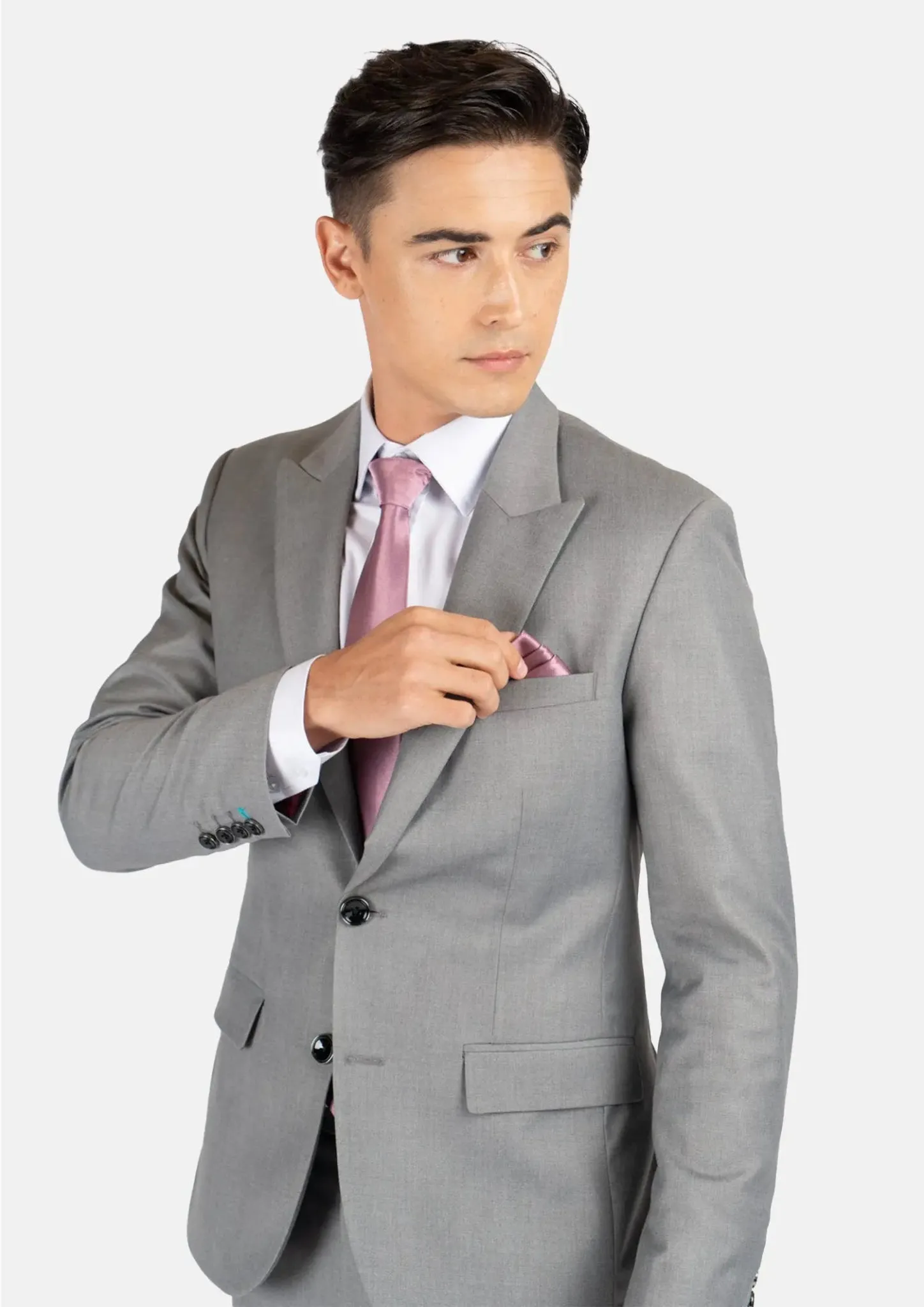 Bryant Light Grey Twill Suit