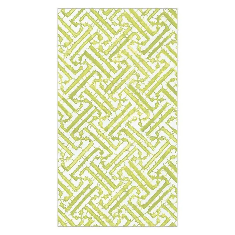 Caspari Green Moss Fretwork Paper Guest Towels - 15Pk