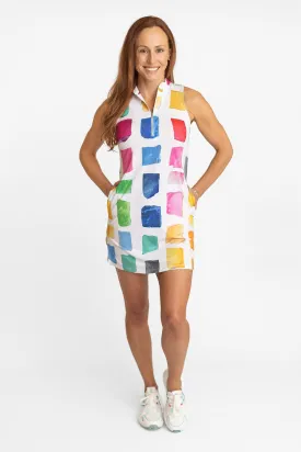 Course To Cocktails Sleeveless Dress - Mosaic