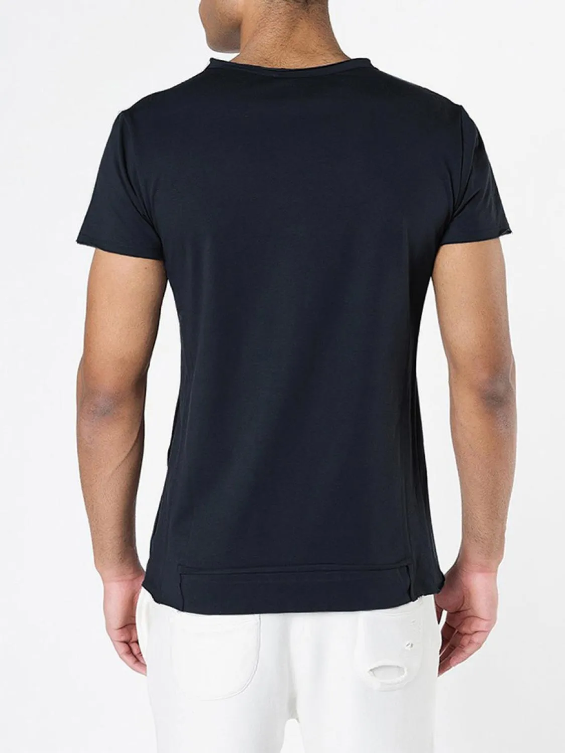 Crew Neck Modal Blend T-shirt Navy Blue