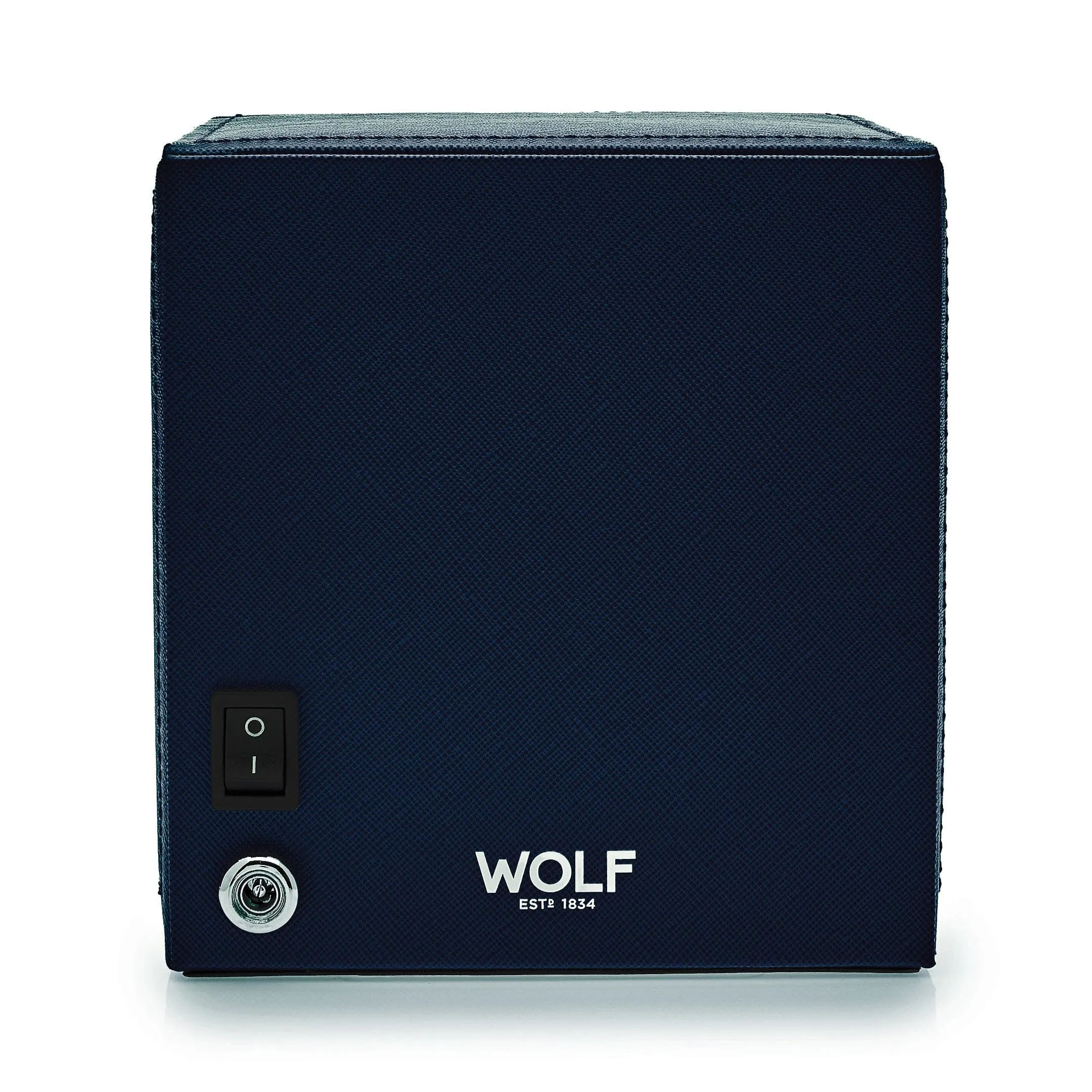 Cub Single Watch Winder with Cover - Navy Blue