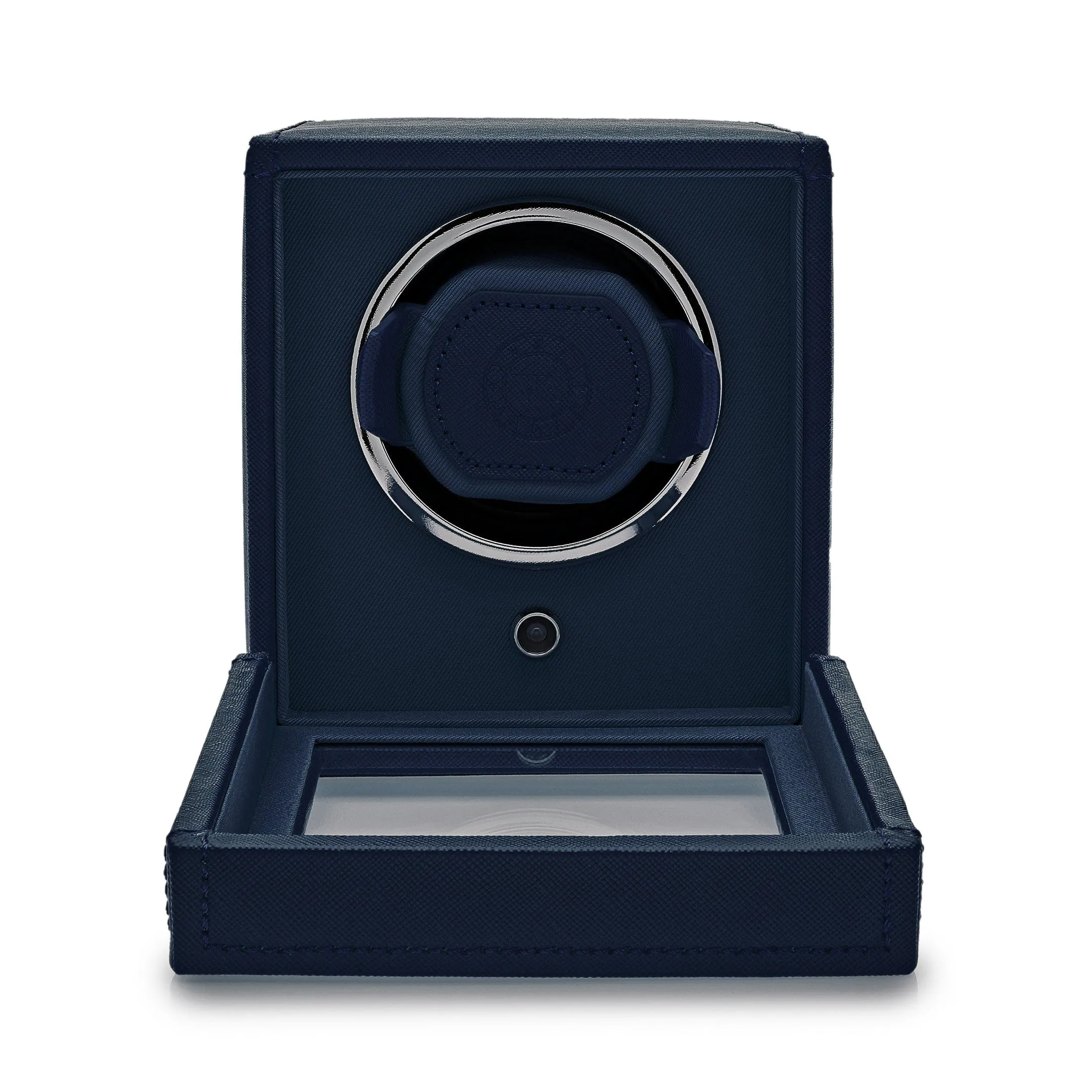 Cub Single Watch Winder with Cover - Navy Blue