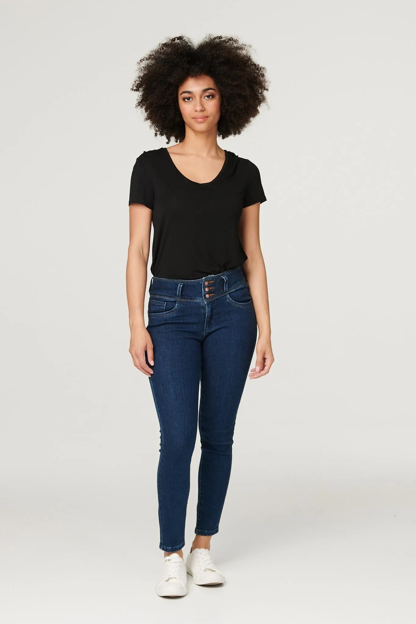 Denim High Waist Skinny Jeans