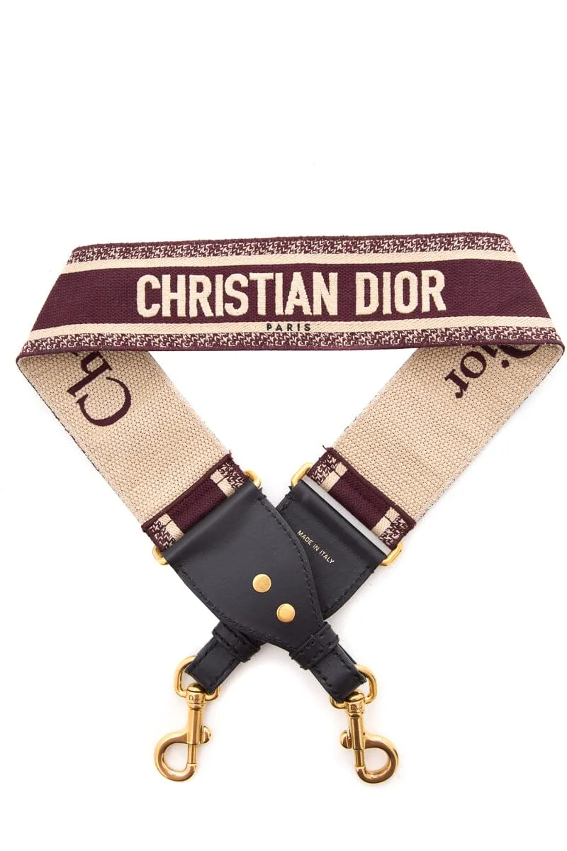 Dior Maroon & Cream Strap