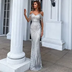 Elegant Off Shoulder Evening Dress