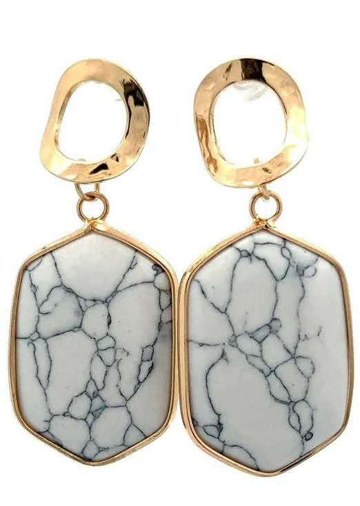 Elegant Stone Dangle Earrings