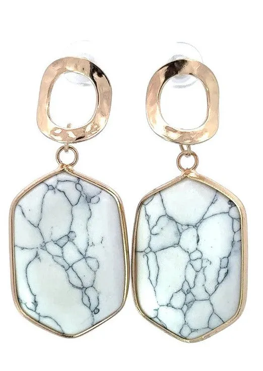 Elegant Stone Dangle Earrings