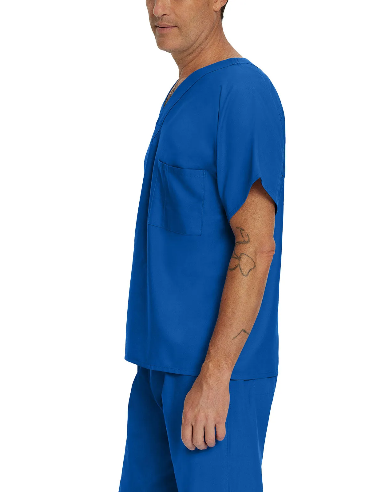 Essentials - Unisex Reversible V-Neck Classic Fit Solid Scrub Top