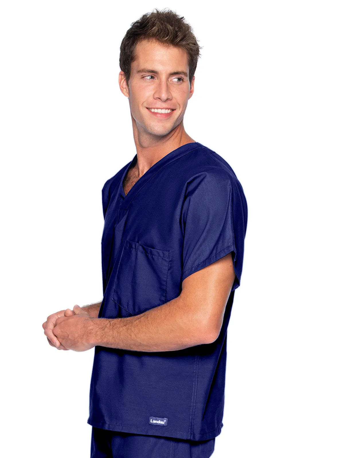 Essentials - Unisex Reversible V-Neck Classic Fit Solid Scrub Top