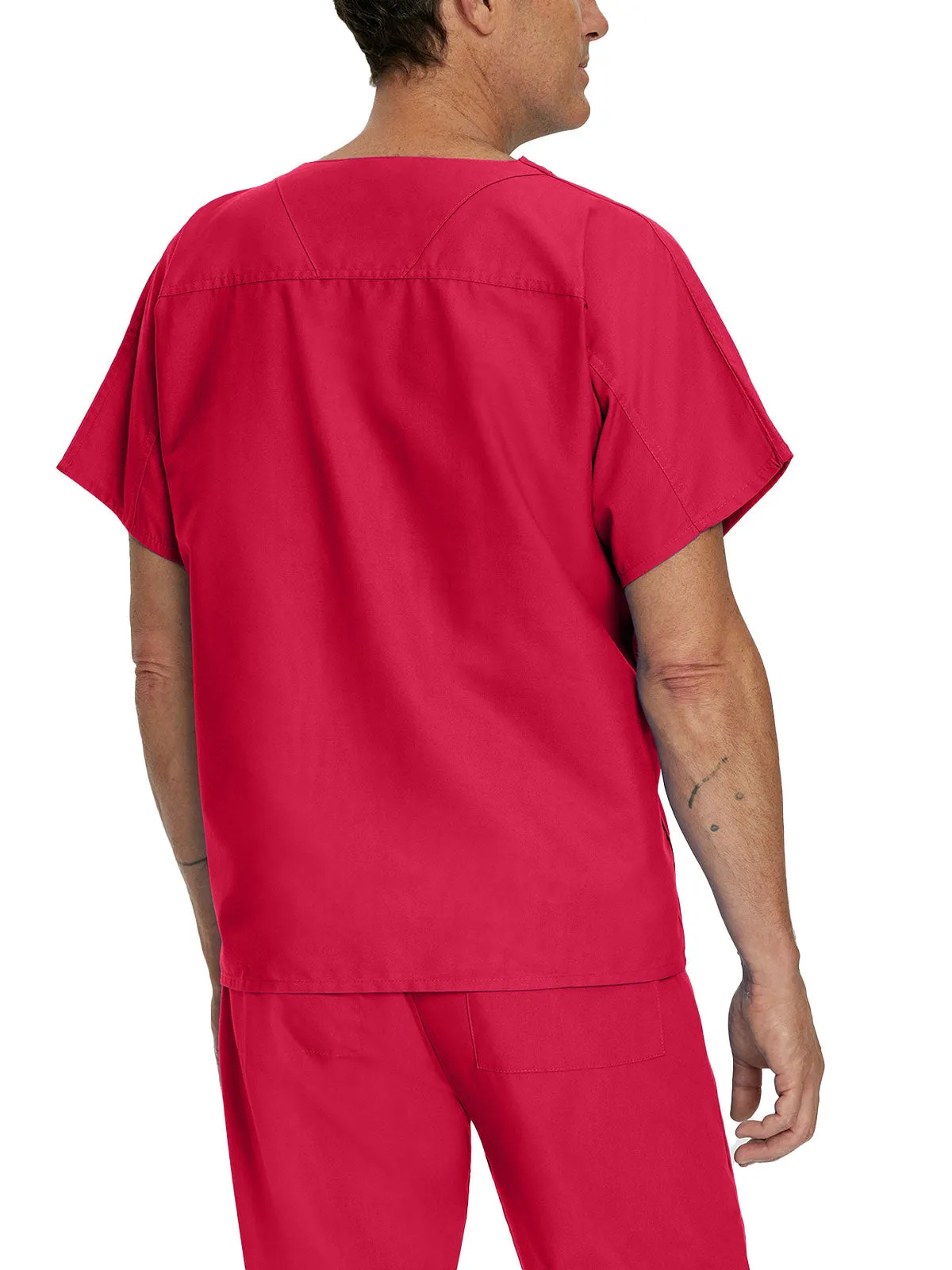 Essentials - Unisex Reversible V-Neck Classic Fit Solid Scrub Top