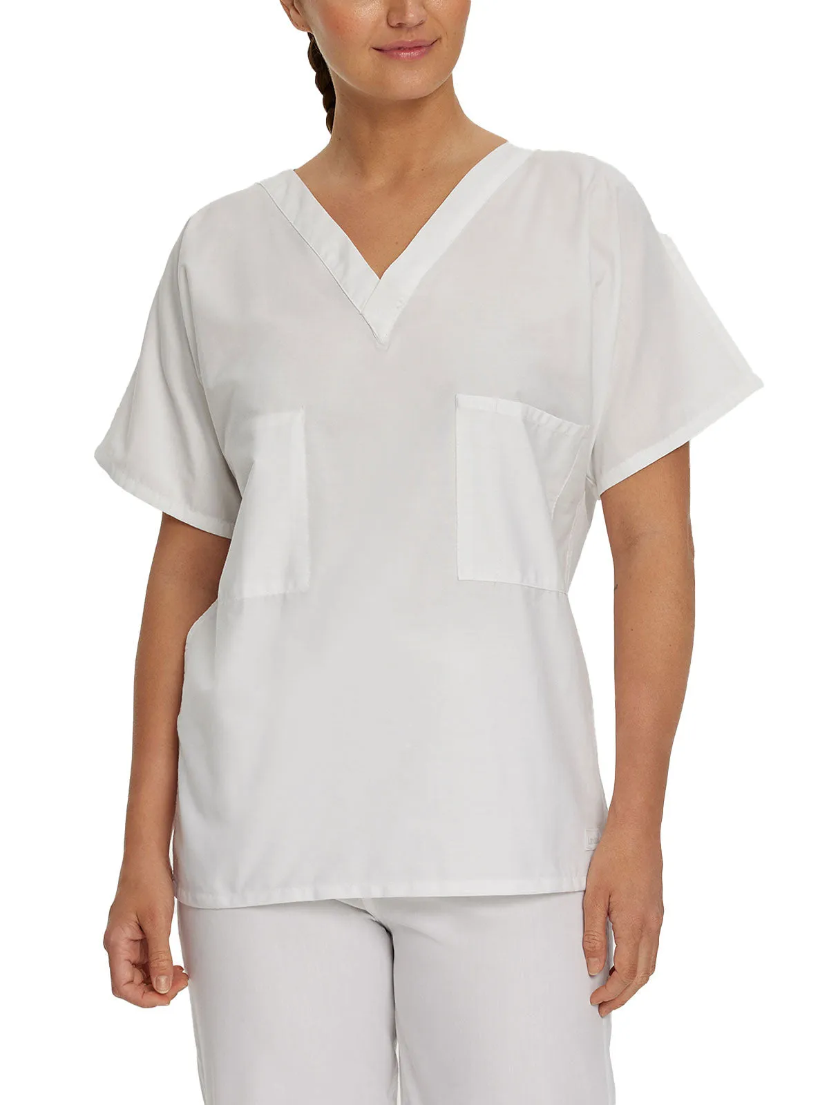 Essentials - Unisex Reversible V-Neck Classic Fit Solid Scrub Top