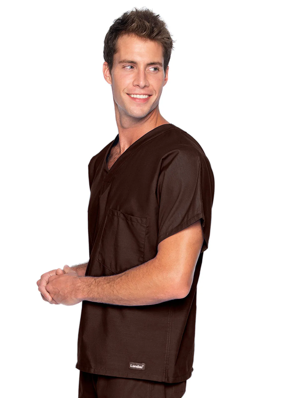 Essentials - Unisex Reversible V-Neck Classic Fit Solid Scrub Top