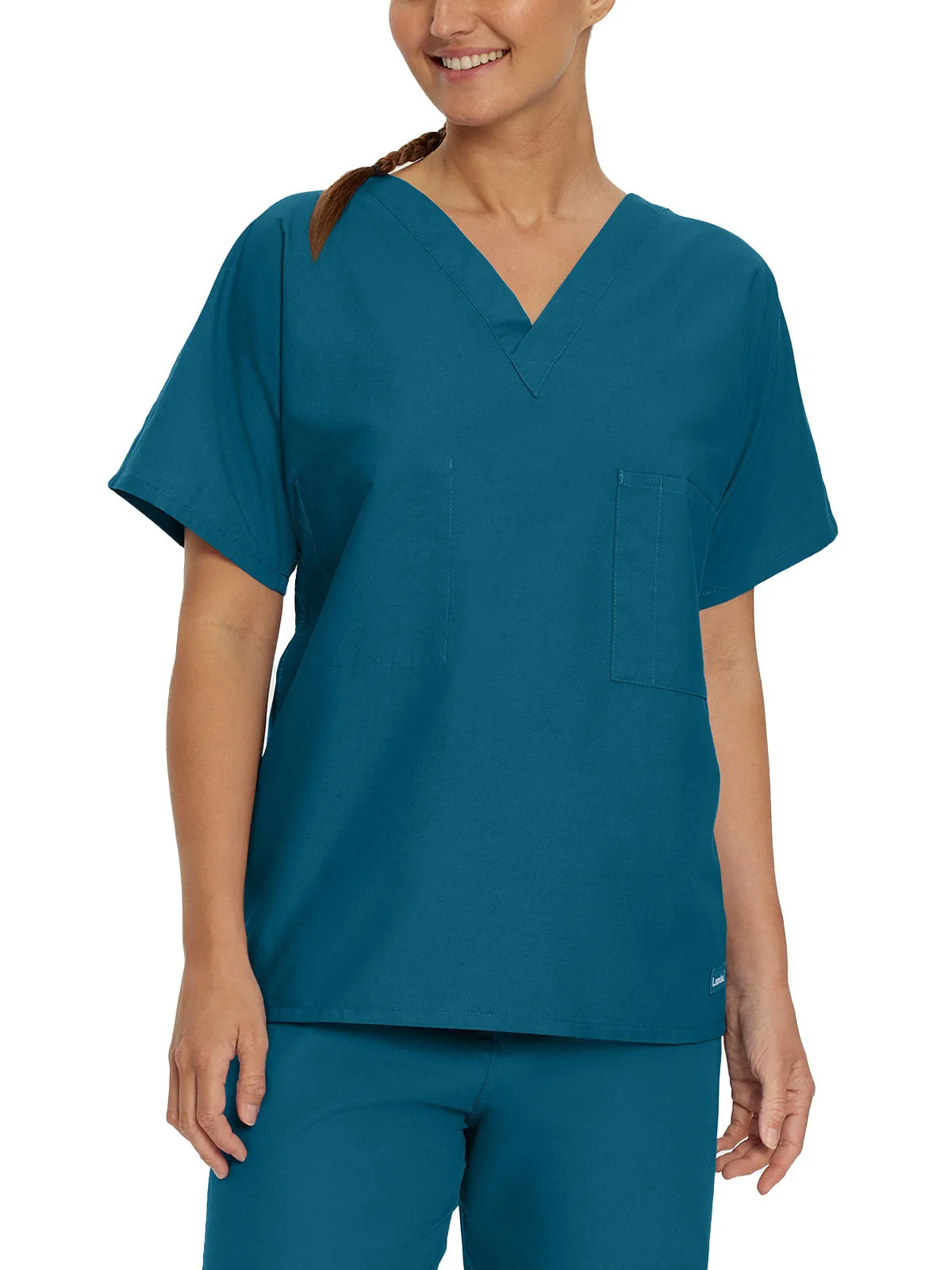 Essentials - Unisex Reversible V-Neck Classic Fit Solid Scrub Top