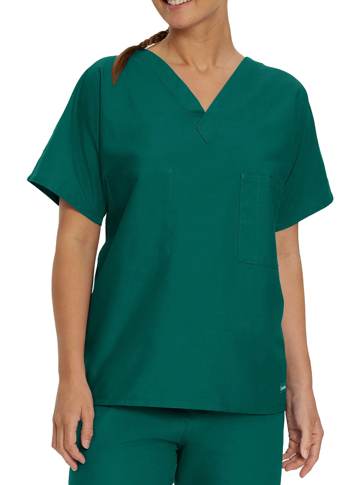 Essentials - Unisex Reversible V-Neck Classic Fit Solid Scrub Top