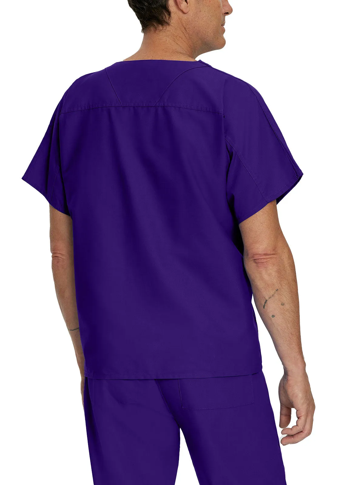 Essentials - Unisex Reversible V-Neck Classic Fit Solid Scrub Top