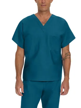 Essentials - Unisex Reversible V-Neck Classic Fit Solid Scrub Top