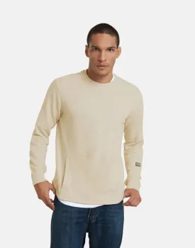 G-Star RAW Stepped Hem Relaxed Sweatshirt Whitebait