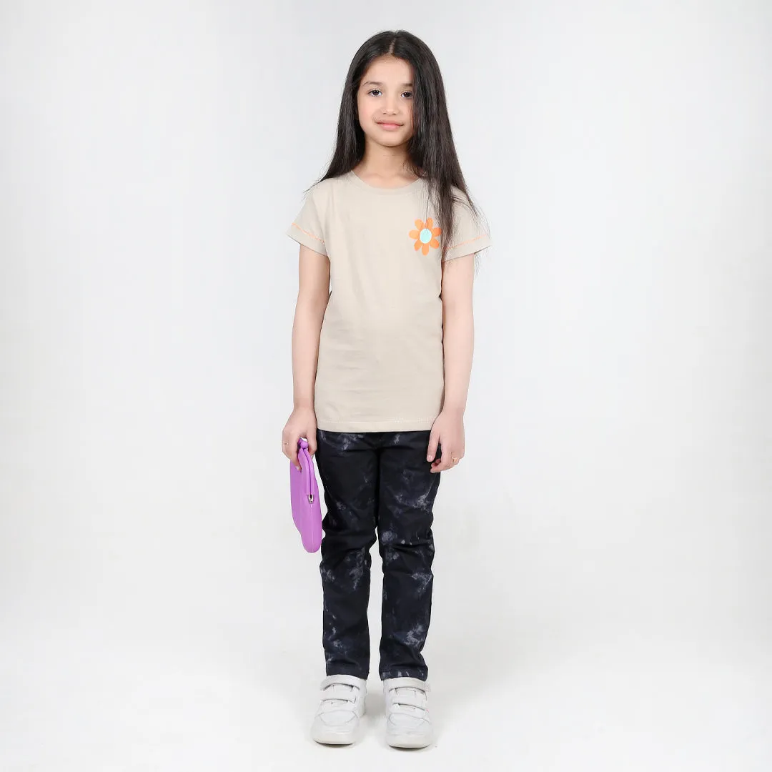 Girls Magic Beige T-Shirt