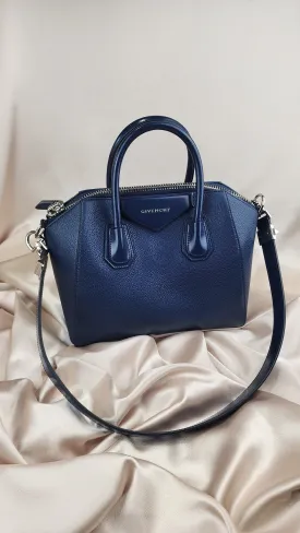 Givenchy Antigona Blue Leather Bag - 0176