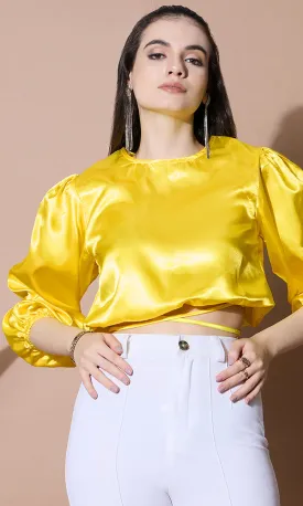 GOLDEN GLOW SATIN TOP