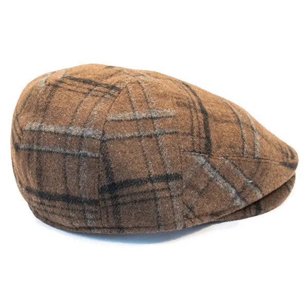 Henschel - Wool Blend Flat Cap with Ear Flaps