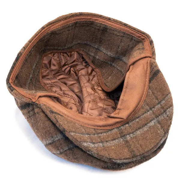 Henschel - Wool Blend Flat Cap with Ear Flaps