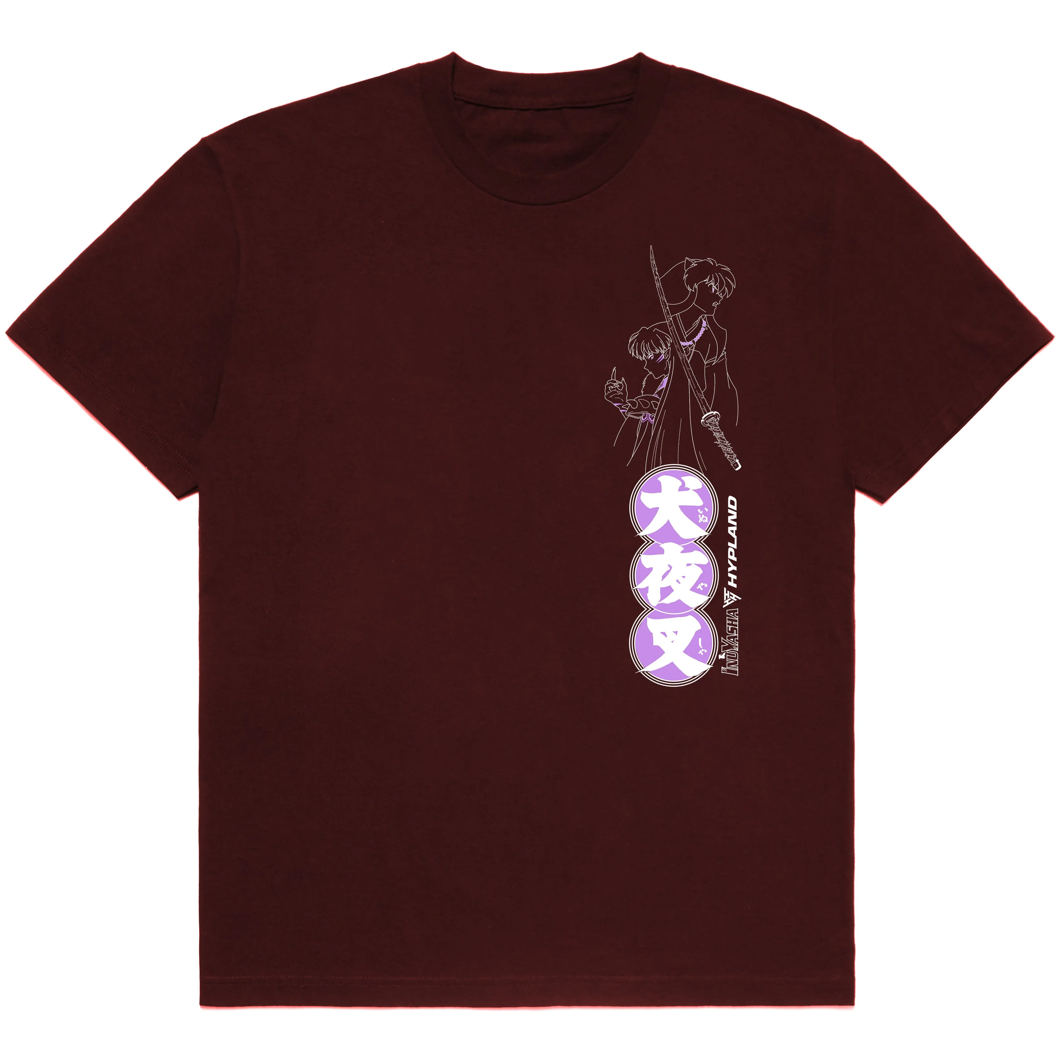 INUYASHA SLICE LOGO SHIRT (MAROON)