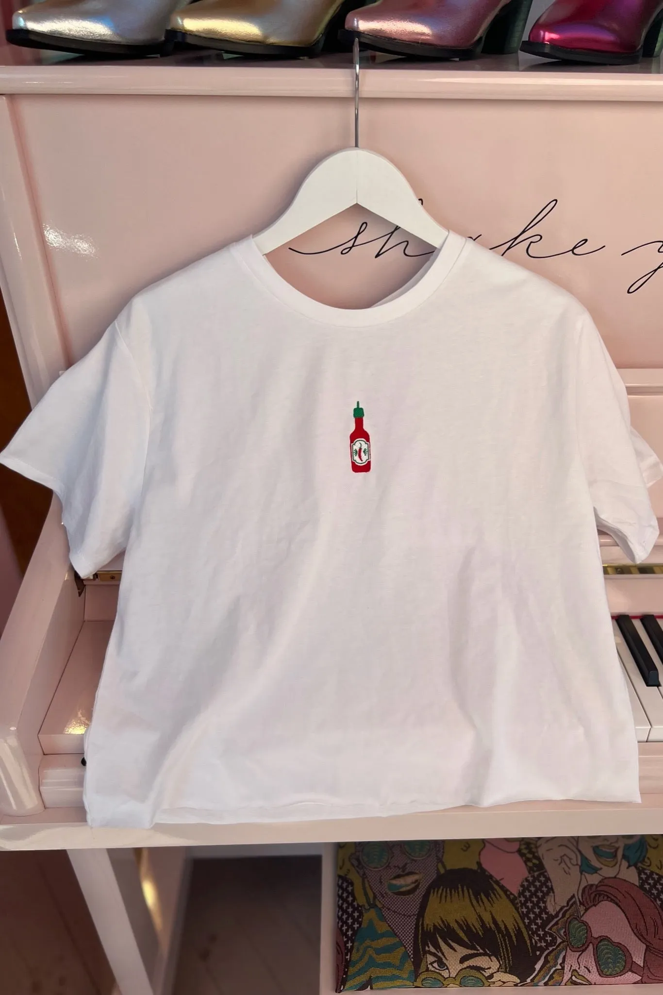 It's the Little Things Boxy Tee ~ Hot Sauce