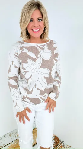 Ivory Petal Knit Sweater