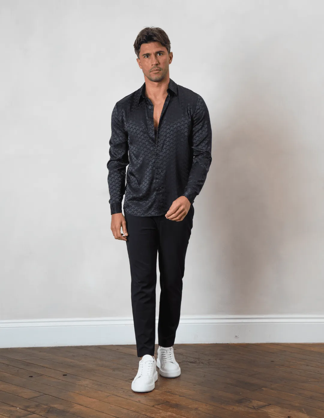 Jacquard Black Illusion Shirt