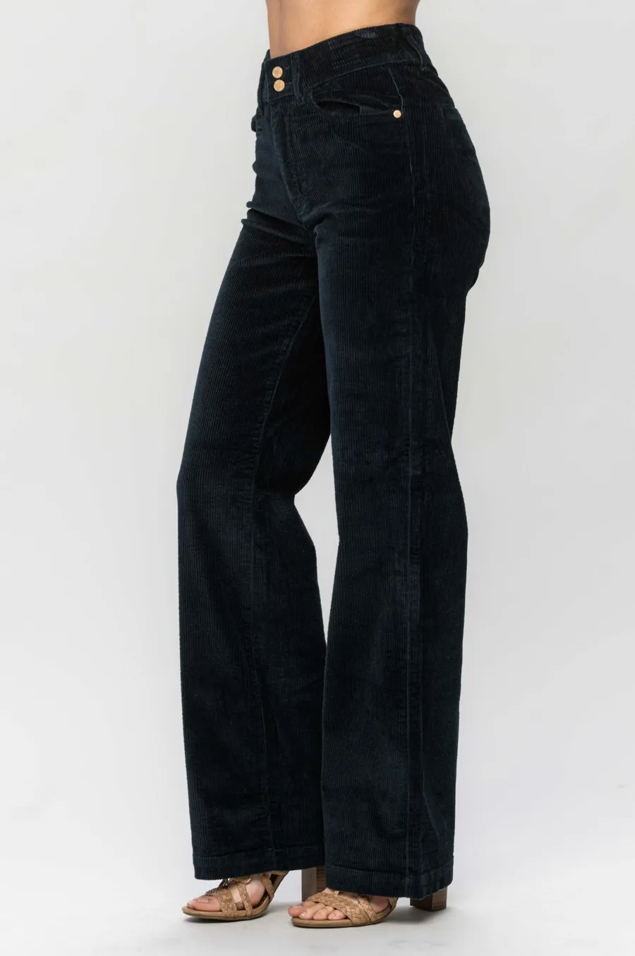 Judy Blue Overdyed Corduroy Trouser Wide Leg